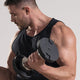 A male fitness performing dumbbell curls with AD85 adjustable dumbbells.