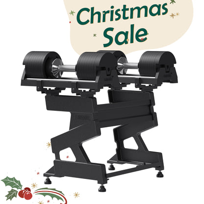 SNODE 40KG Haltère ajustable AD85 (Paire) avec support