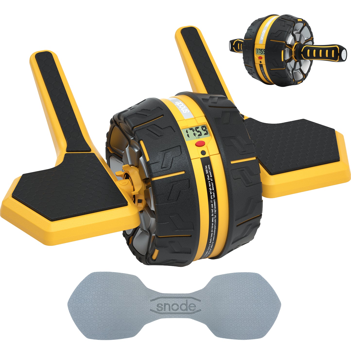 SNODE Rodillo Abdominal Rebound con Resistencia de 3 Niveles y Reposacodos Desmontables S520S